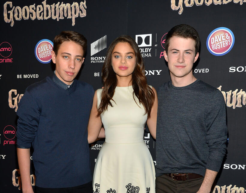 Ryan Lee, Odeya Rush and Dylan Minnette at the New York premiere of "Goosebumps."