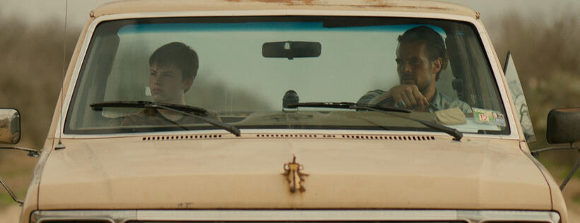 Josh Wiggins as Louis and Josh Duhamel as John in "Lost in the Sun."