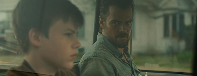 Josh Wiggins as Louis and Josh Duhamel as John in "Lost in the Sun."