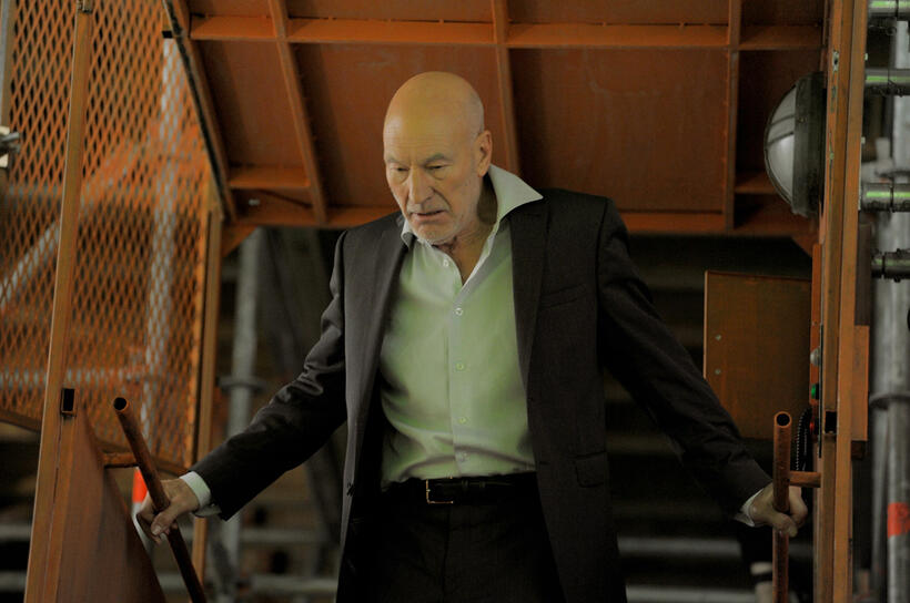 Patrick Stewart as Harris in "Christmas Eve."
