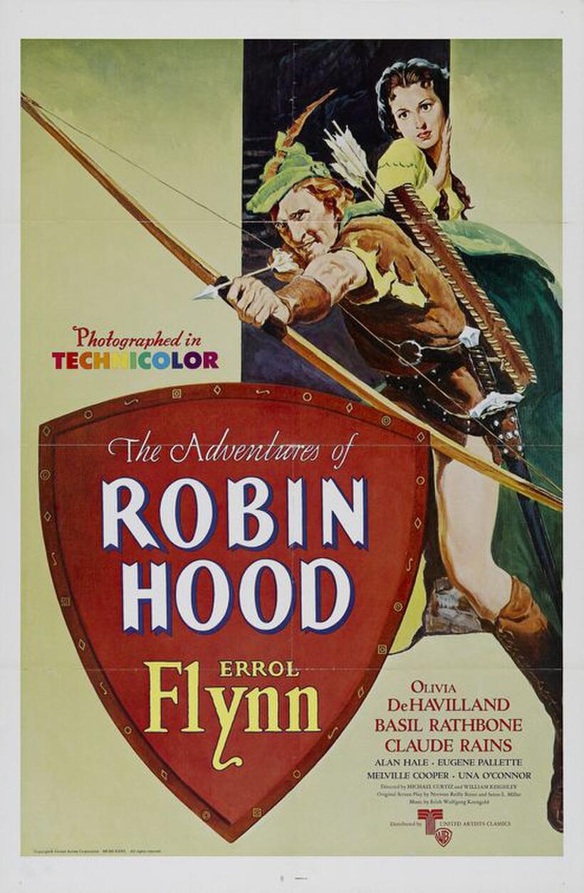 Poster art for "The Adventures of Robin Hood."