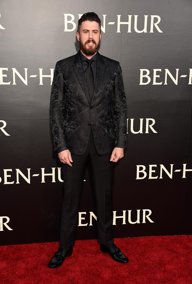 Toby Kebbell at the California premiere of "Ben-Hur."