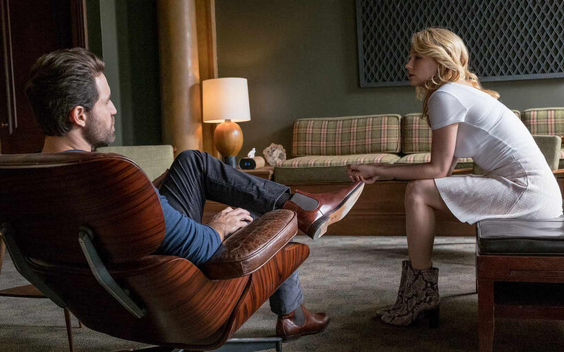 A scene from "The Girl on the Train."
