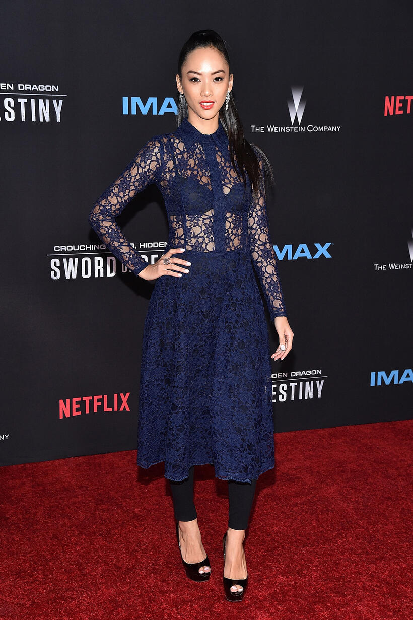 Shuya Chang at the California premiere of "Crouching Tiger, Hidden Dragon: Sword of Destiny."