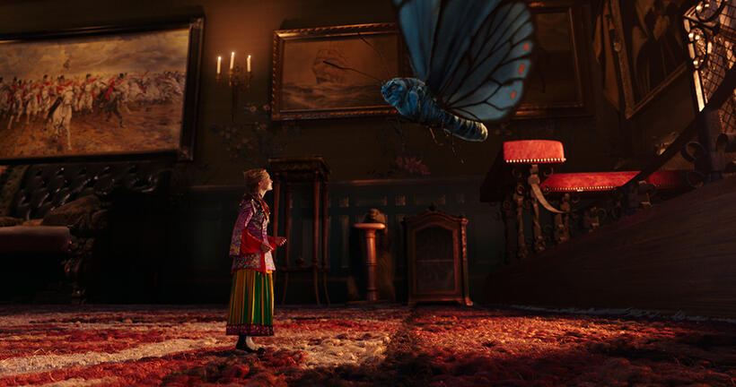 A scene from " Alice Through the Looking Glass."