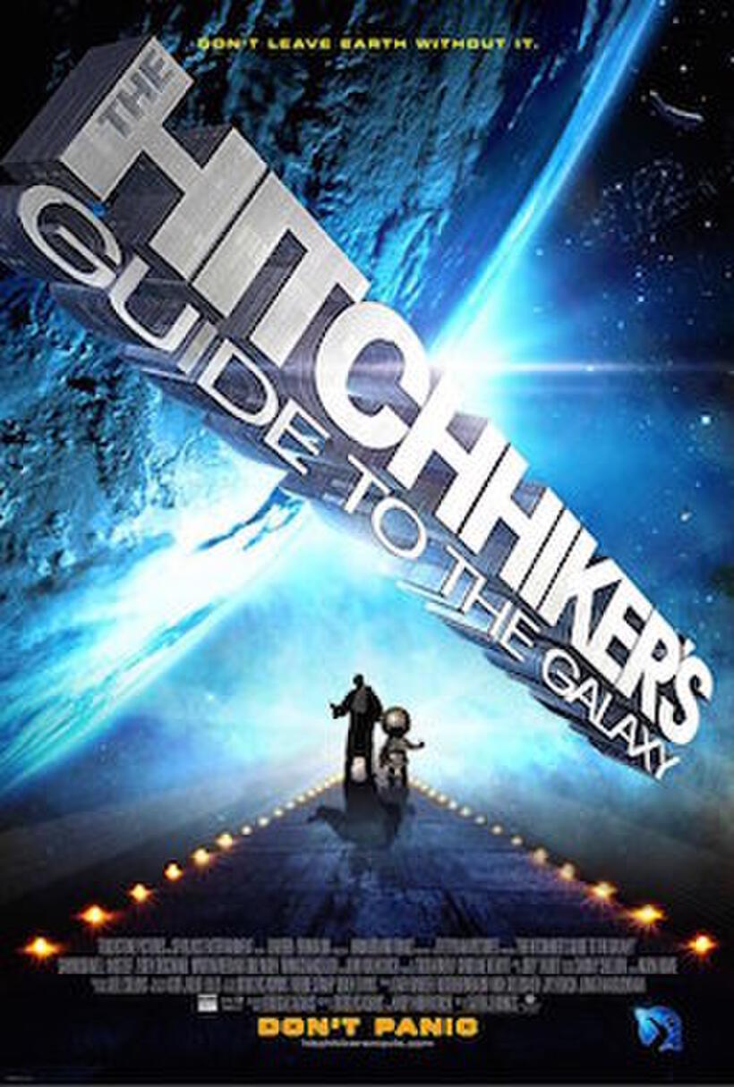 Poster art for "The Hitchhiker's Guide To The Galaxy."