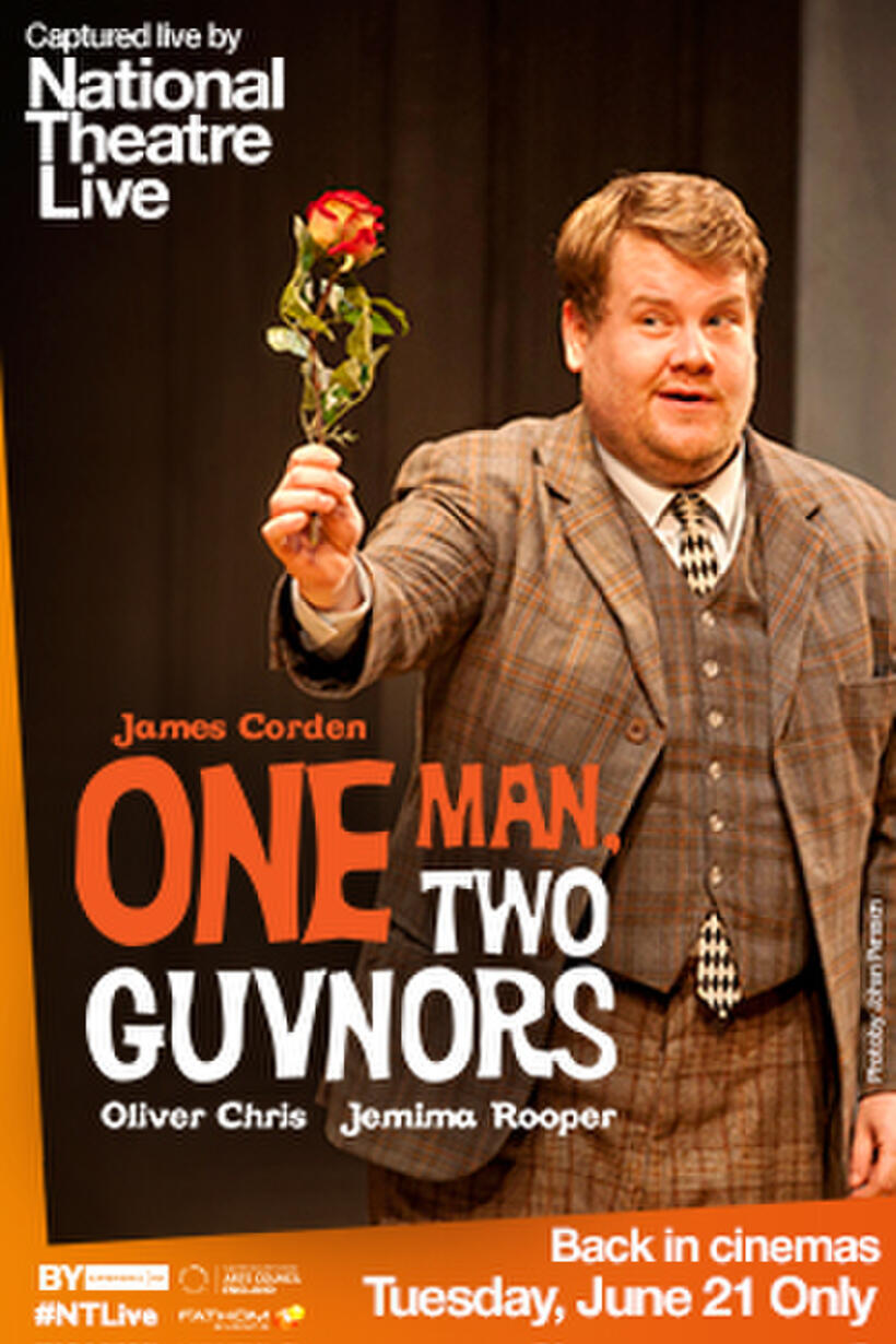 Poster art for "NT Live: One Man, Two Guvnors 2016 Encore."