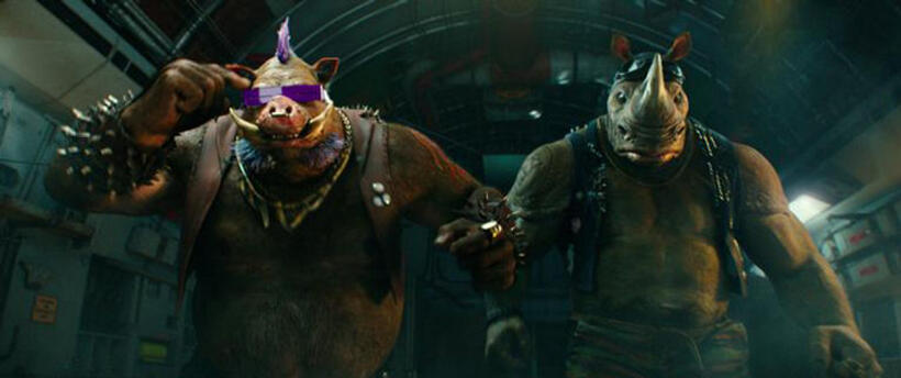 A scene from "Teenage Mutant Ninja Turtles: Out of the Shadows."