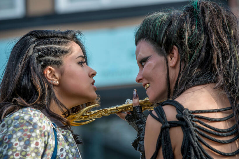A scene from "Power Rangers."