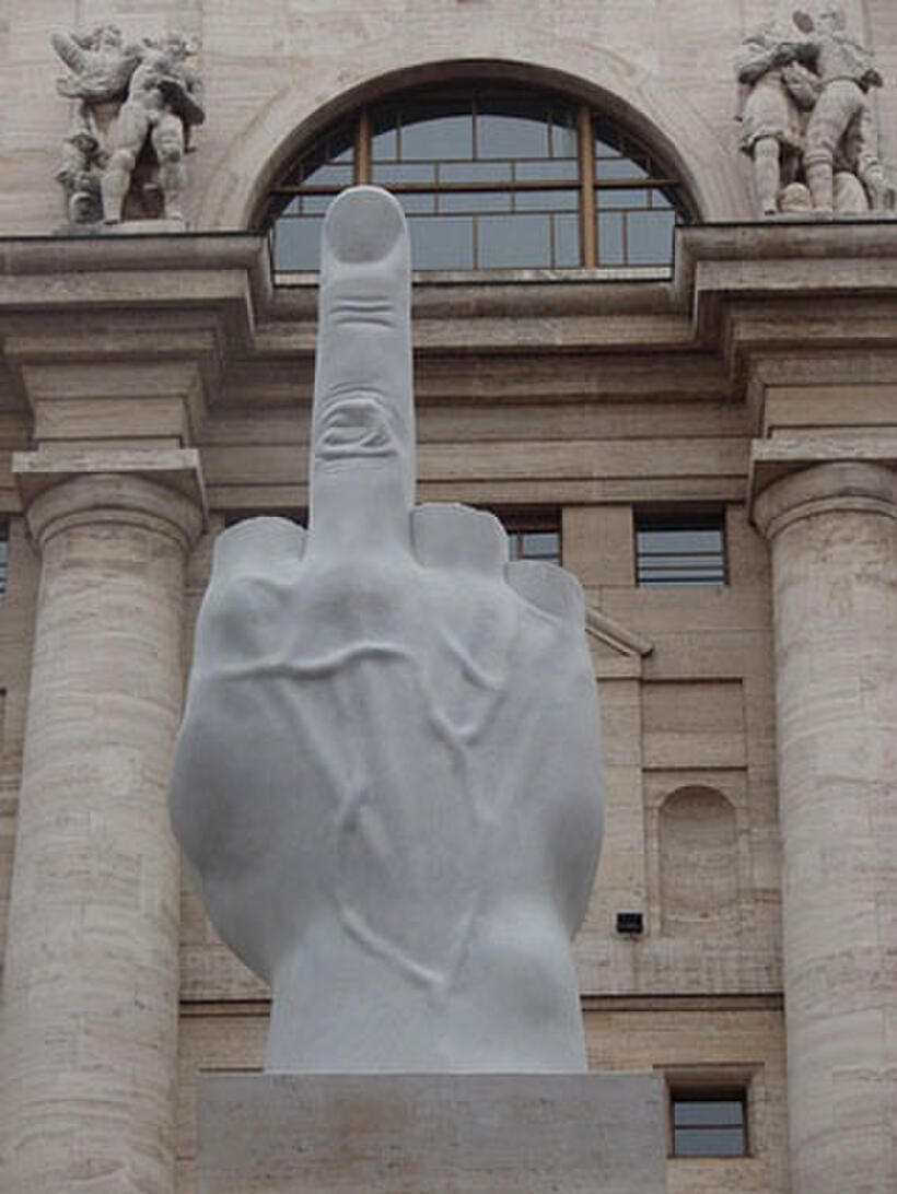 A scene from "Maurizio Cattelan: Be Right Back."
