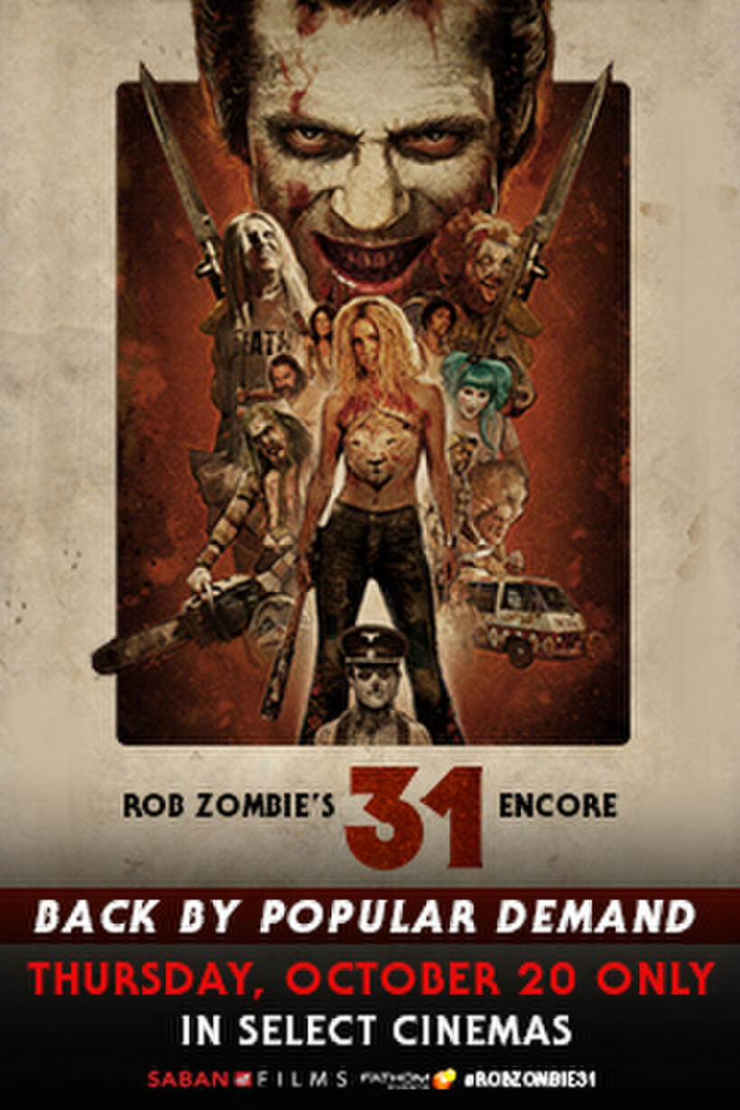 Poster art for " Rob Zombie’s 31."