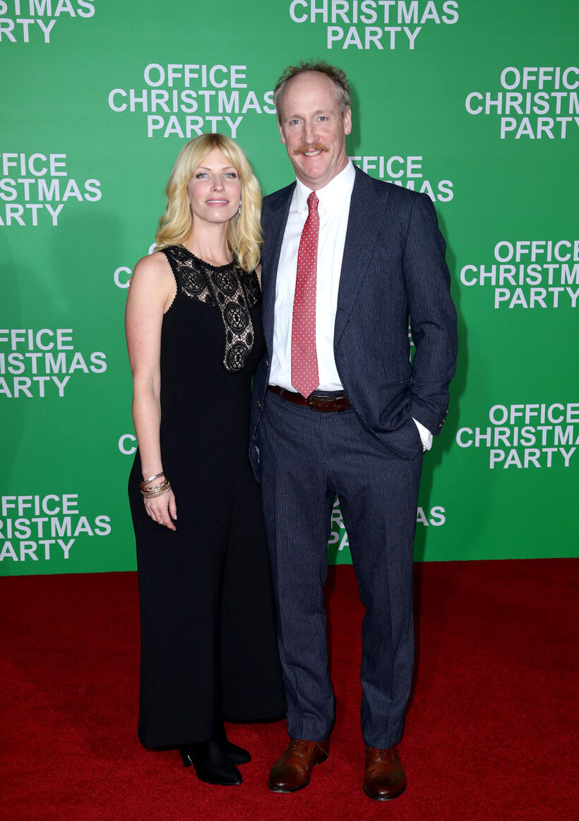 Morgan Walsh and Matt Walsh at the California premiere of "Office Christmas Party."