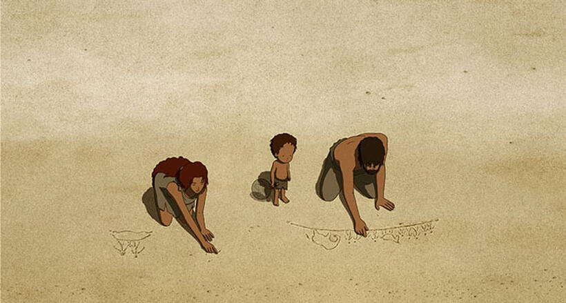 A scene from "The Red Turtle."