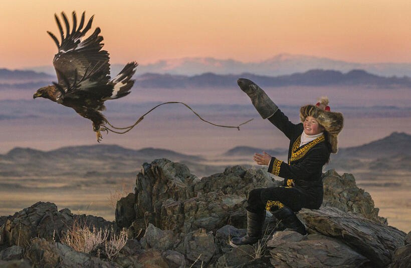 A scene from "The Eagle Huntress."