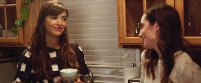 Zoe Lister-Jones as Anna and Hannah Simone as Grace in "Band Aid."