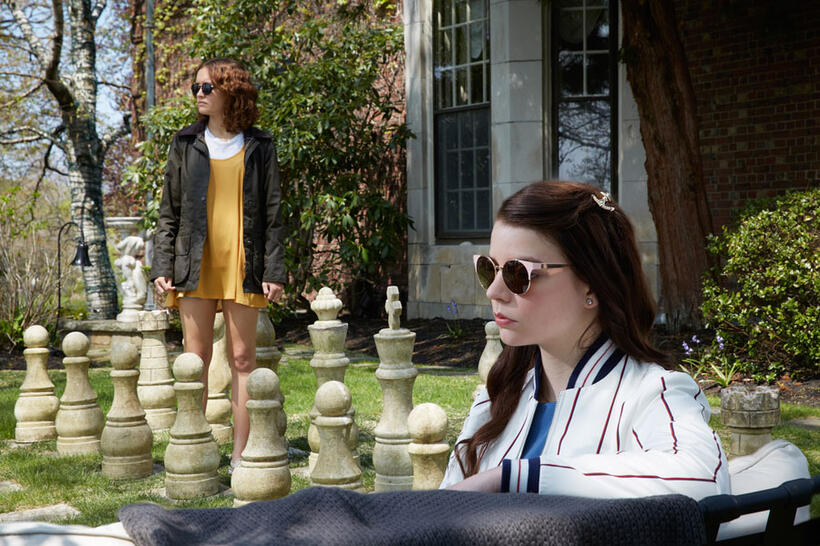Olivia Cooke stars as Amanda and Anya Taylor-Joy as Lily in THOROUGHBREDS, a Focus Features release.