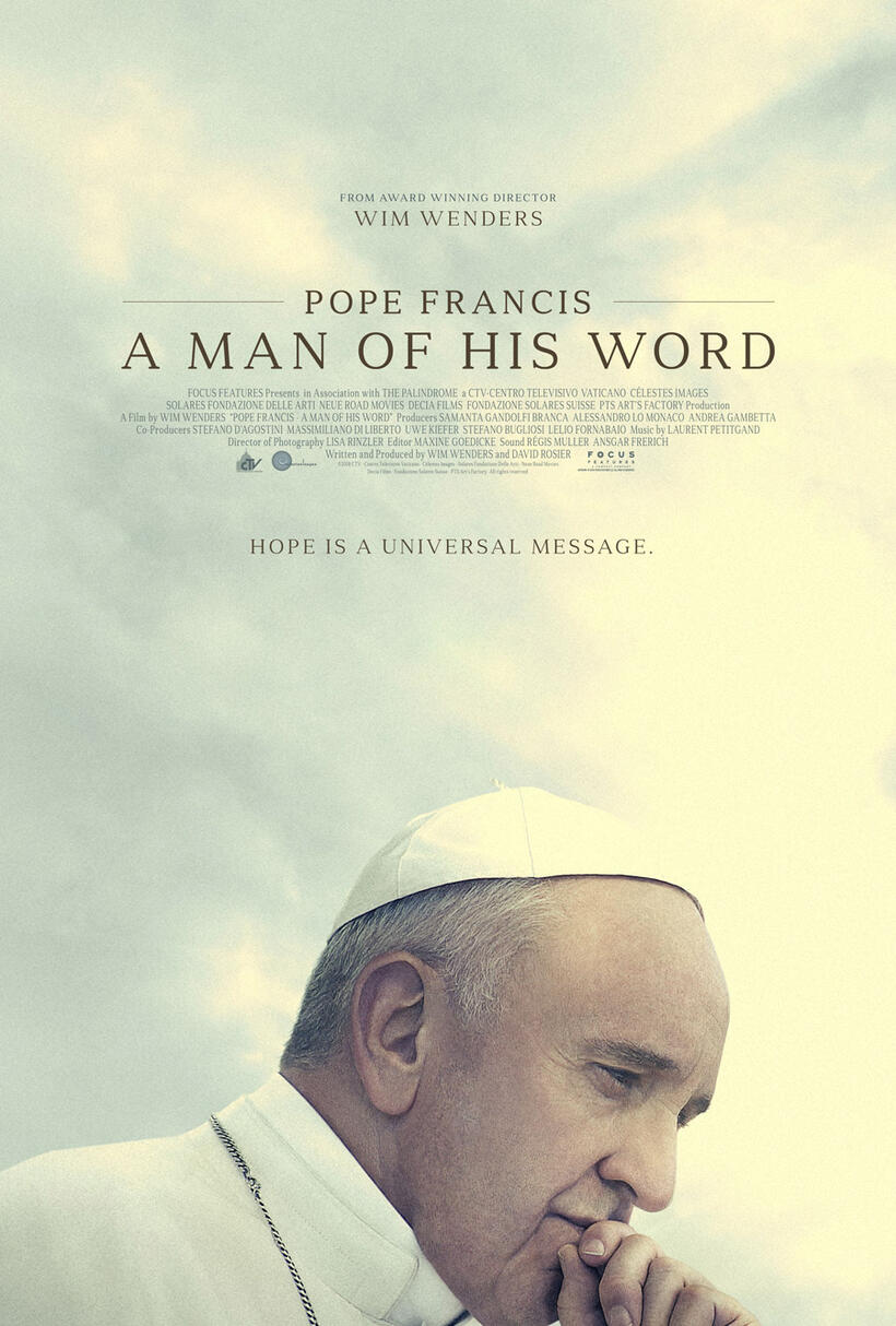 Pope Francis - A Man of His Word poster art