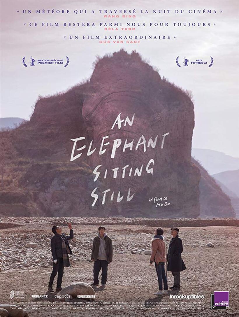 An Elephant Sitting Still poster art