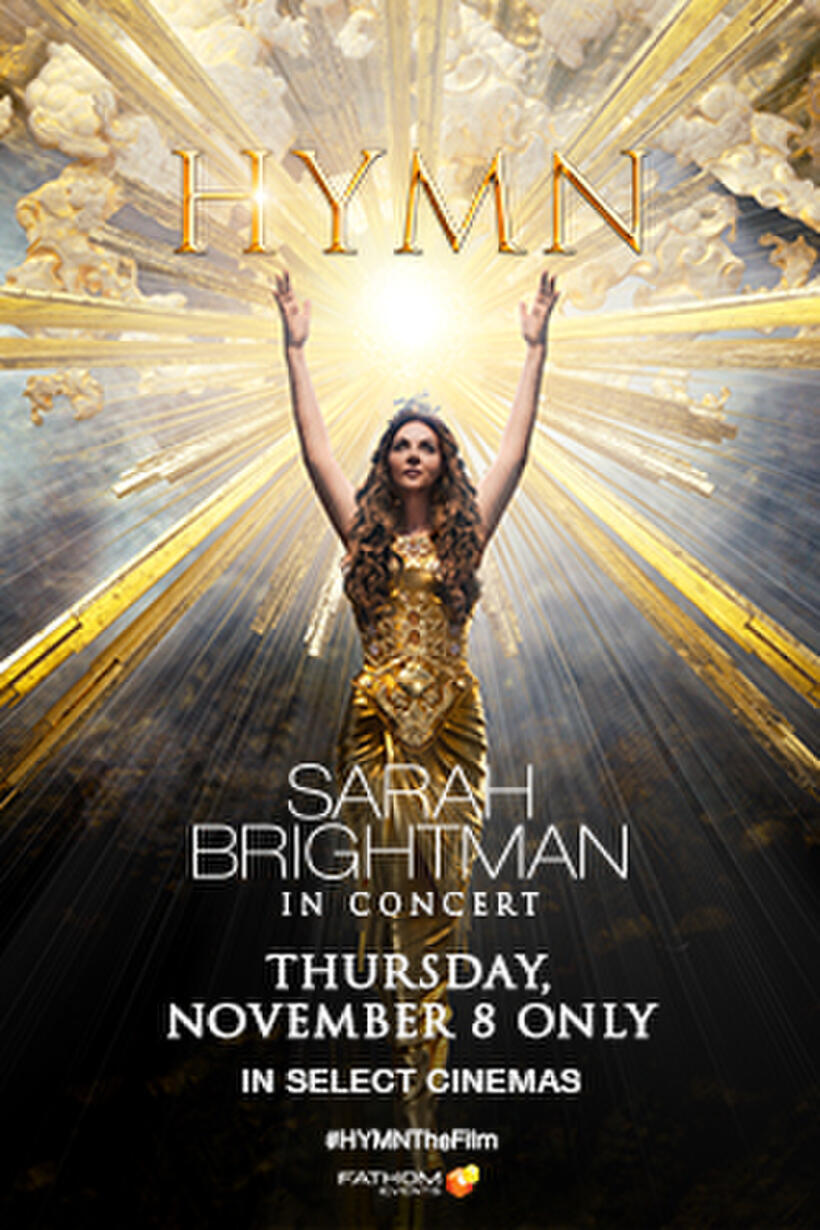Poster art for "HYMN – Sarah Brightman in Concert".