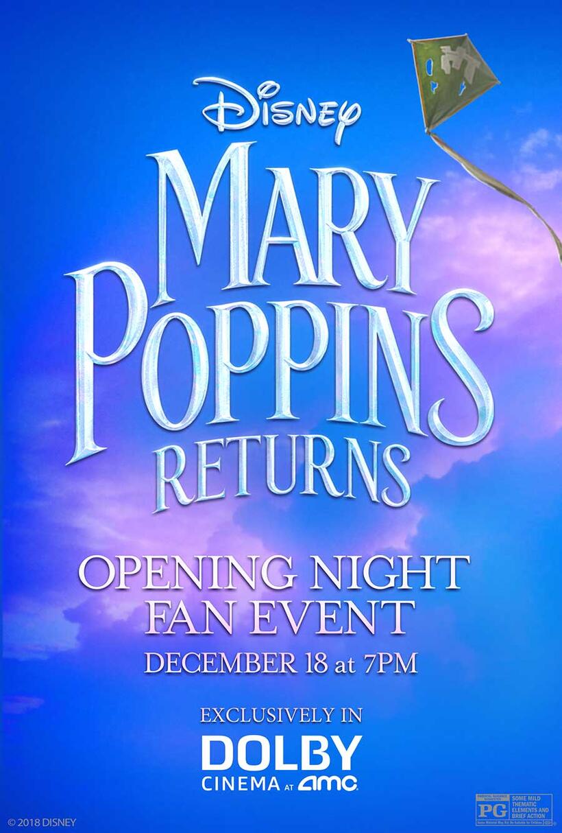 Mary Poppins Returns Opening Night Fan Event poster art