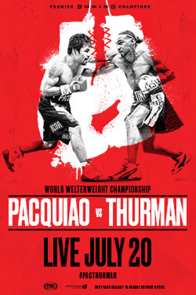 Poster art for "Manny Pacquiao vs. Keith Thurman".
