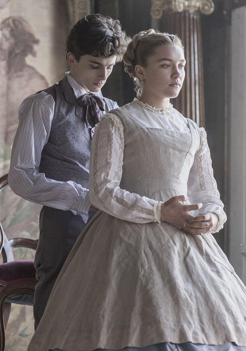 Timothee Chalamet and Florence Pugh in Little Women