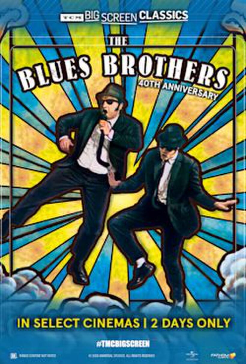 Poster art for "The Blues Brothers (1980) 40th Anniversary presented by TCM".