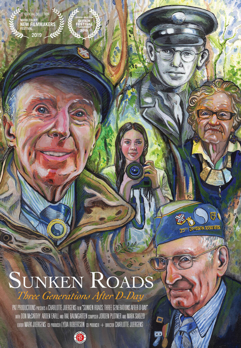 Sunken Roads: Three Generations After D-Day poster art