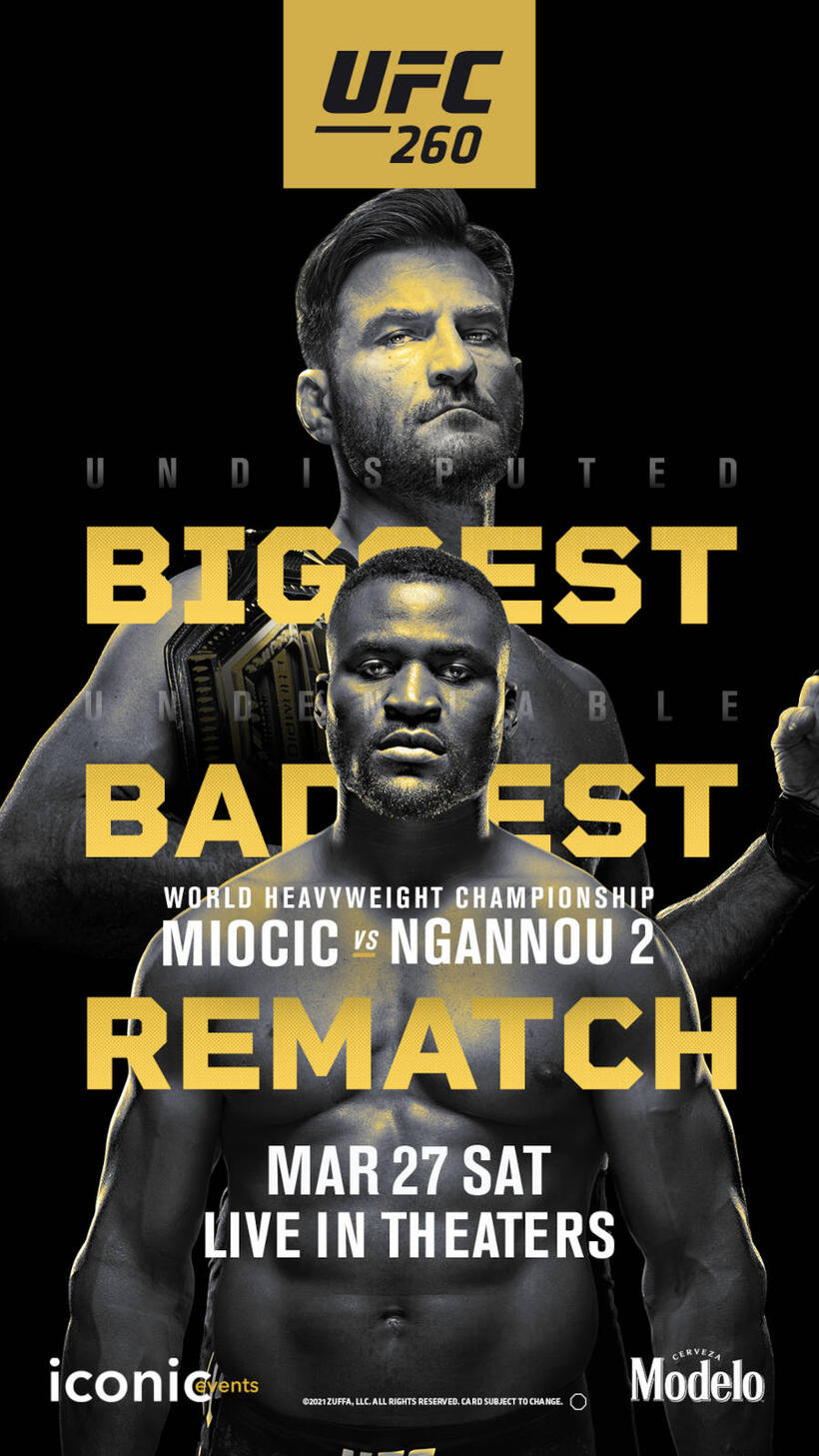 UFC 260: Miocic vs. Ngannou poster art