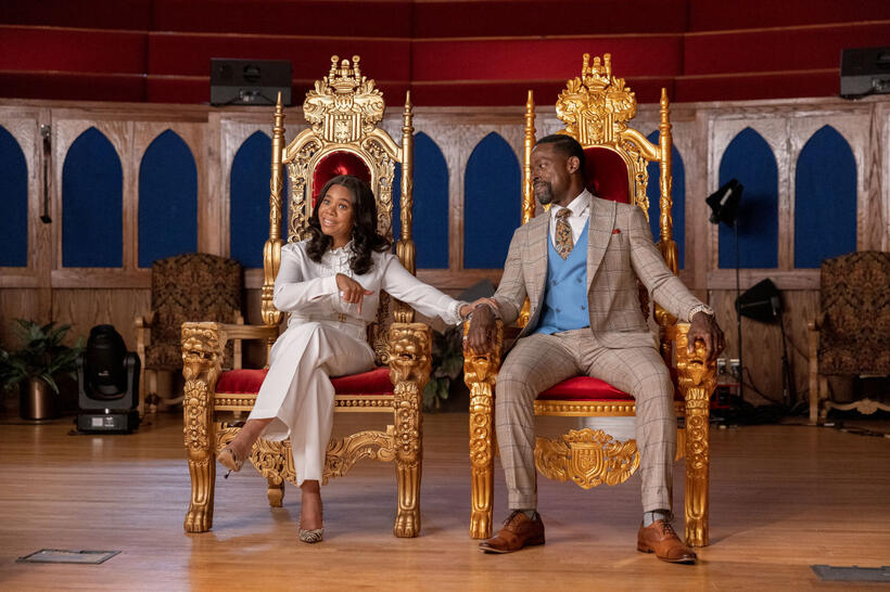 Regina Hall and Sterling K. Brown star as Trinitie and Lee-Curtis Childs in HONK FOR JESUS. SAVE YOUR SOUL, a Focus Features release.