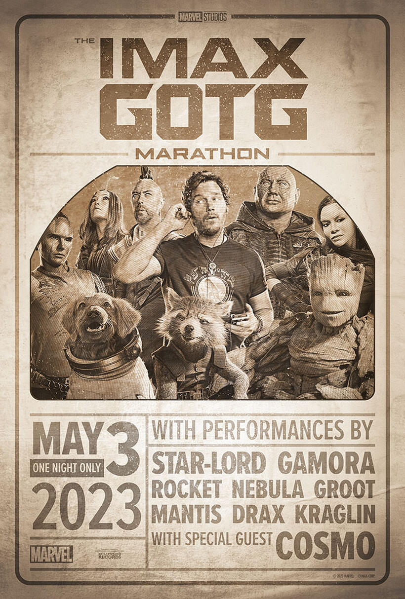 IMAX Guardians of the Galaxy marathon poster art