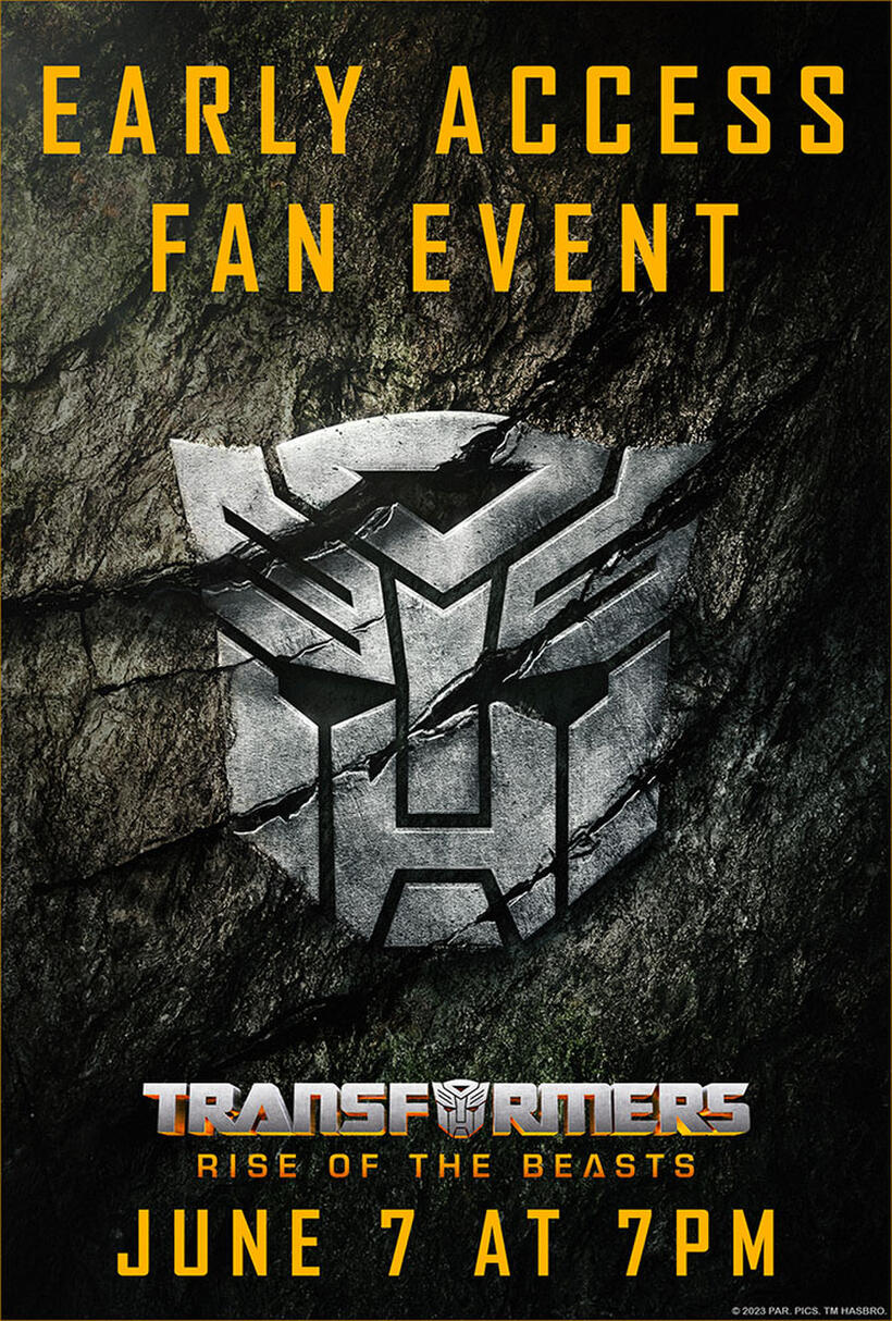 Transformers: Rise of the Beasts Early Access Fan Event poster art