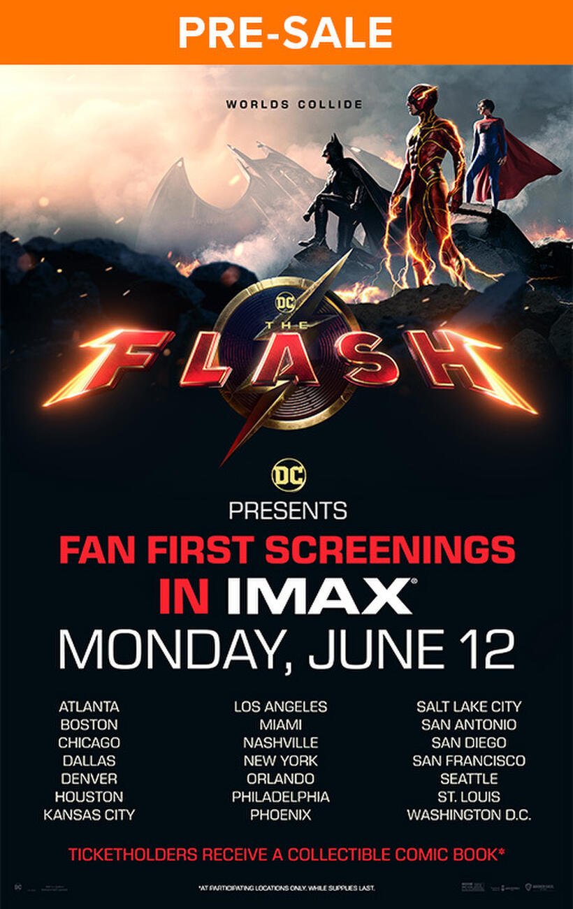 DC Presents: The Flash Fan First Screenings in IMAX poster art