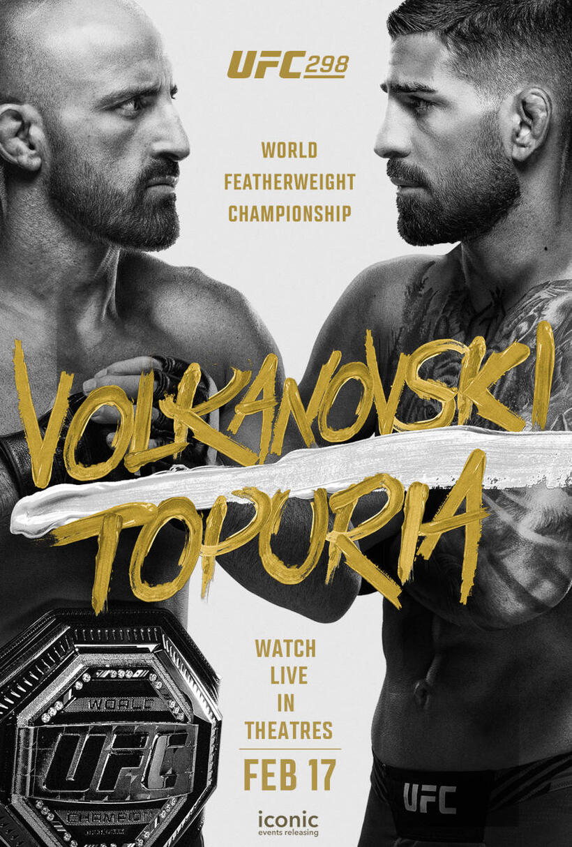 UFC 298: Volkanovski vs. Topuria poster art