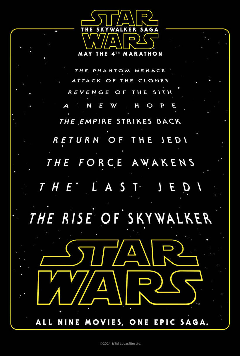 The Skywalker Saga May The 4th Marathon poster art