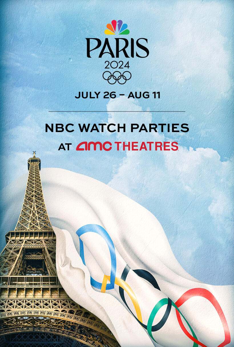 Paris Olympics on NBC at AMC Theatres poster art