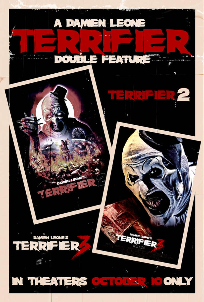 Double Feature: Terrifier 2 / Terrifier 3 poster art