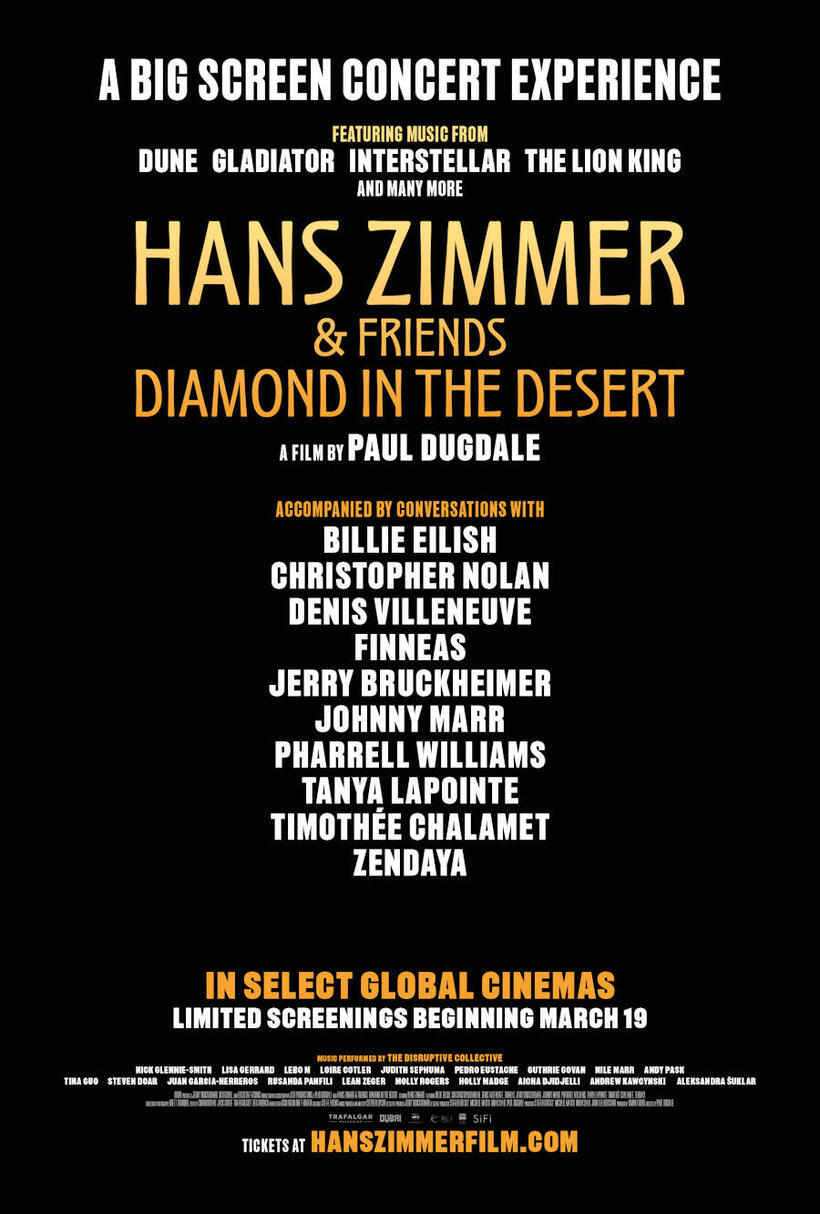 Hans Zimmer & Friends: Diamond in the Desert poster art