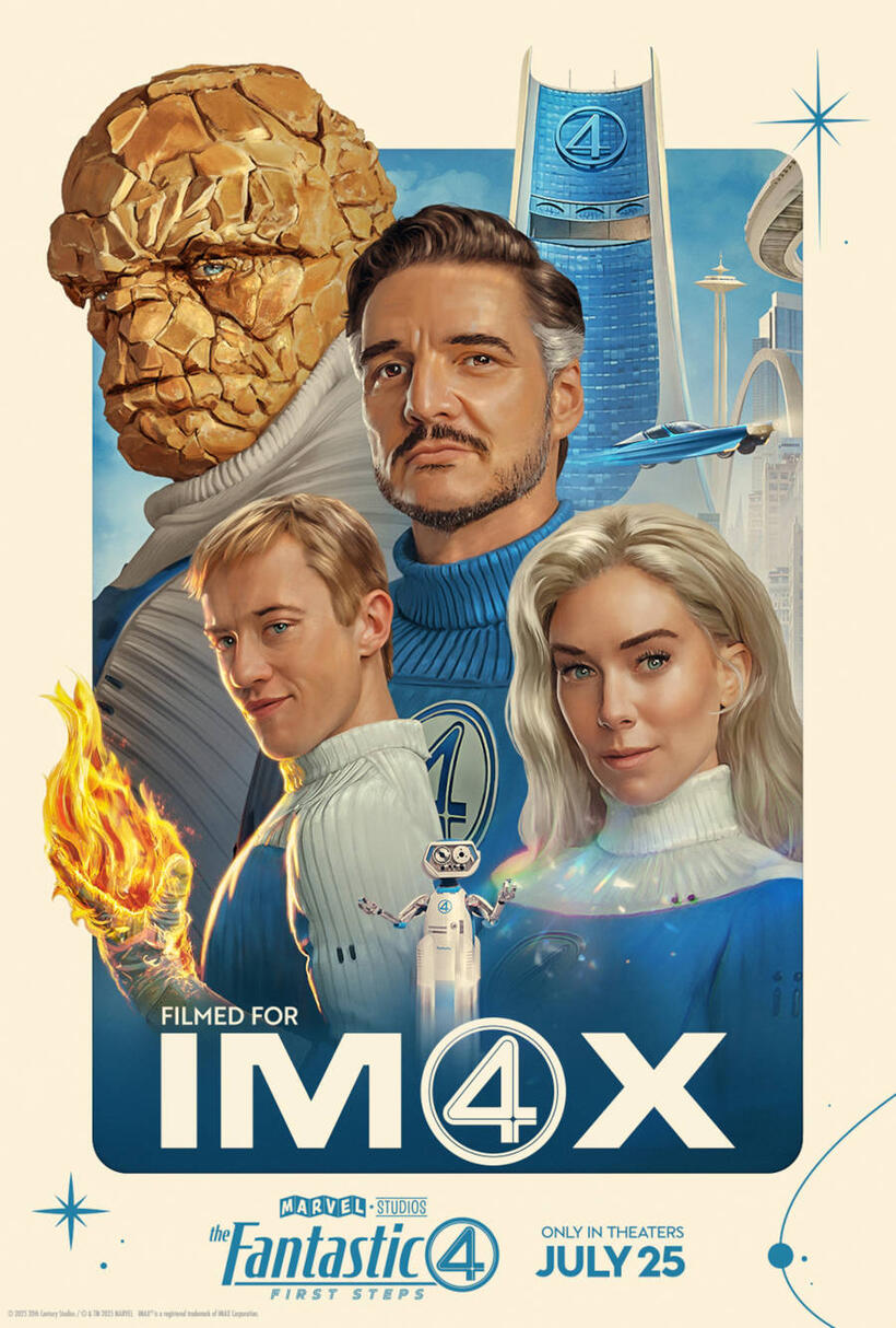 The Fantastic Four: First Steps IMAX Opening Night Fan Event poster art