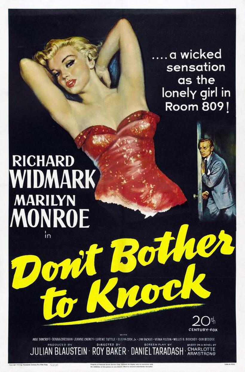 Poster art for "Don't Bother to Knock."
