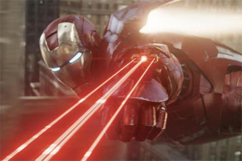 Robert Downey Jr. as Iron Man in "The Avengers."
