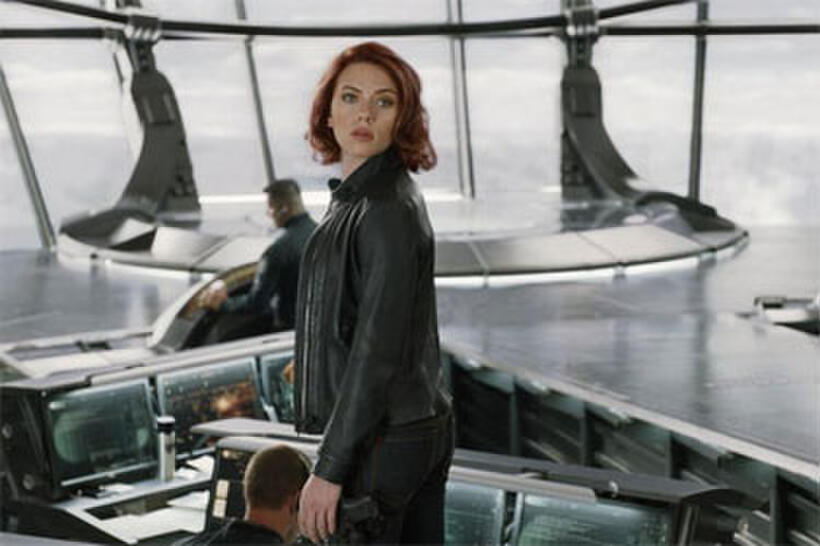 Scarlett Johansson as Natasha Romanova/Black Widow in "The Avengers."