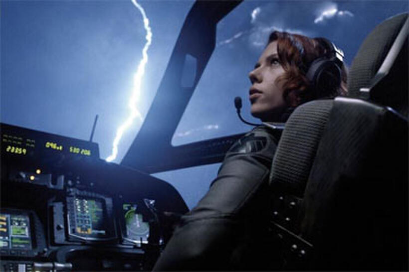 Scarlett Johansson as Natasha Romanova/Black Widow in "The Avengers."