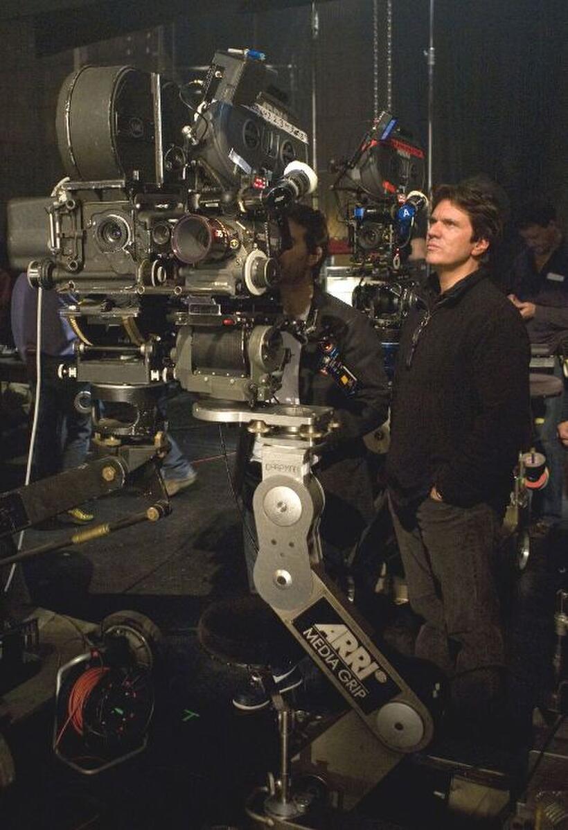Rob Marshall on the set of "Nine."