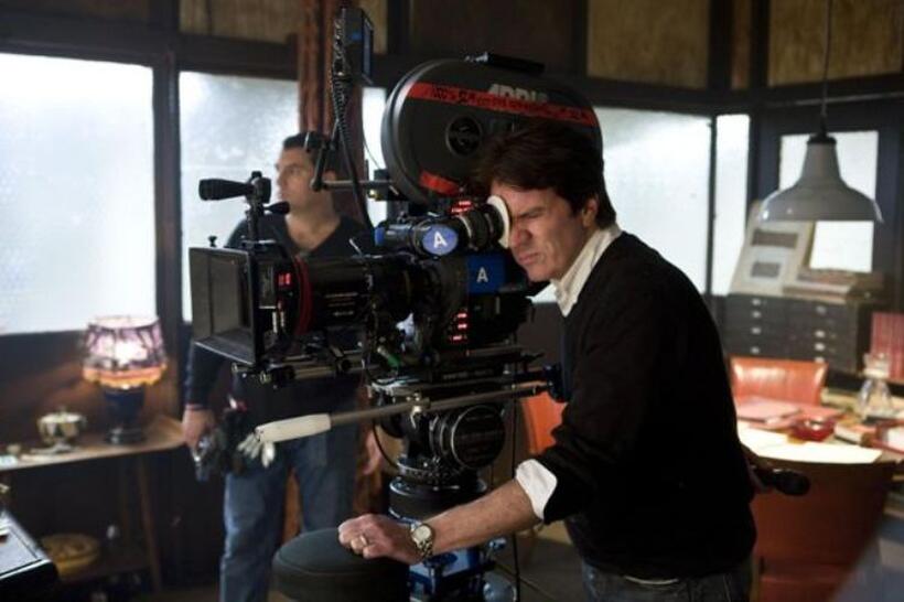 Rob Marshall on the set of "Nine."