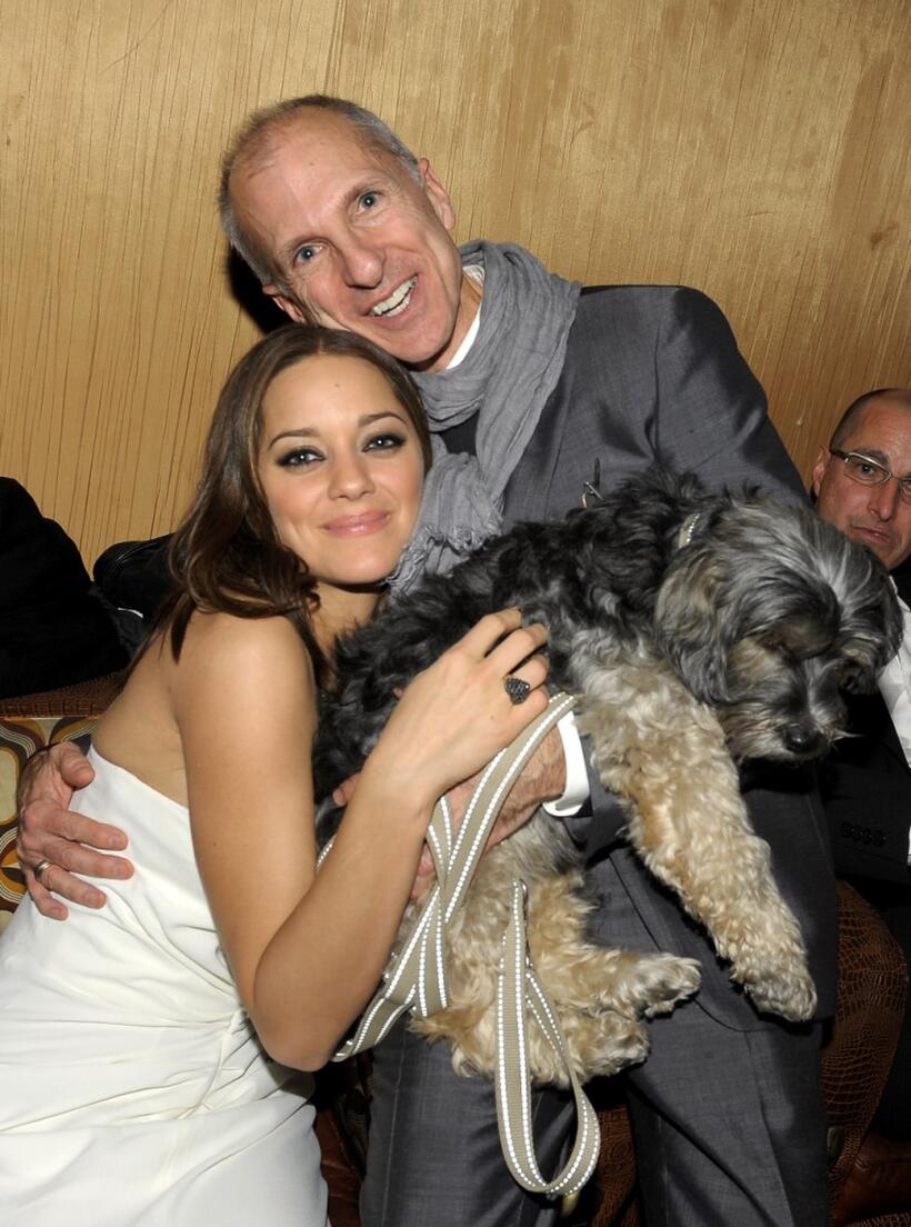 Marion Cotillard and producer John DeLuca at the after party of the New York premiere of "Nine."