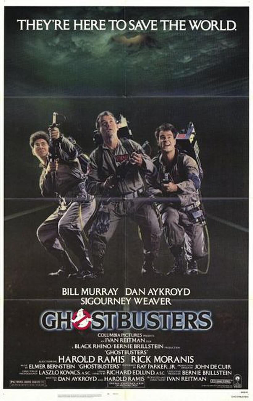 Poster art for "Ghostbusters."