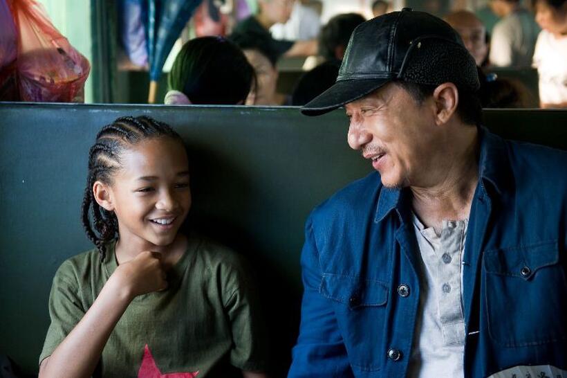 Jaden Smith and Jackie Chan in "The Karate Kid."