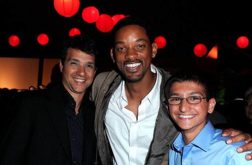 Ralph Macchio, Will Smith and Daniel Macchio at the after party of the California premiere of "The Karate Kid (2010)."