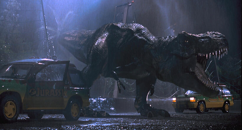 A scene from "Jurassic Park."